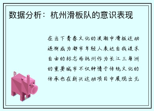 数据分析：杭州滑板队的意识表现