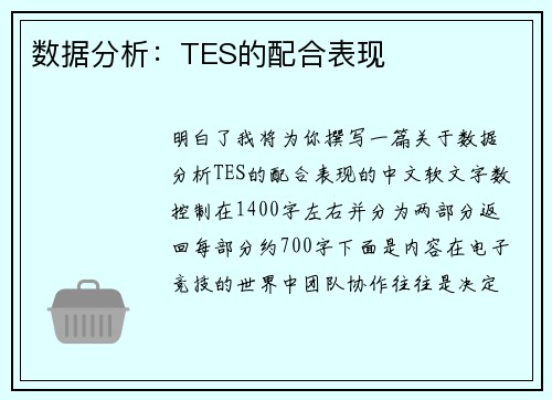 数据分析：TES的配合表现